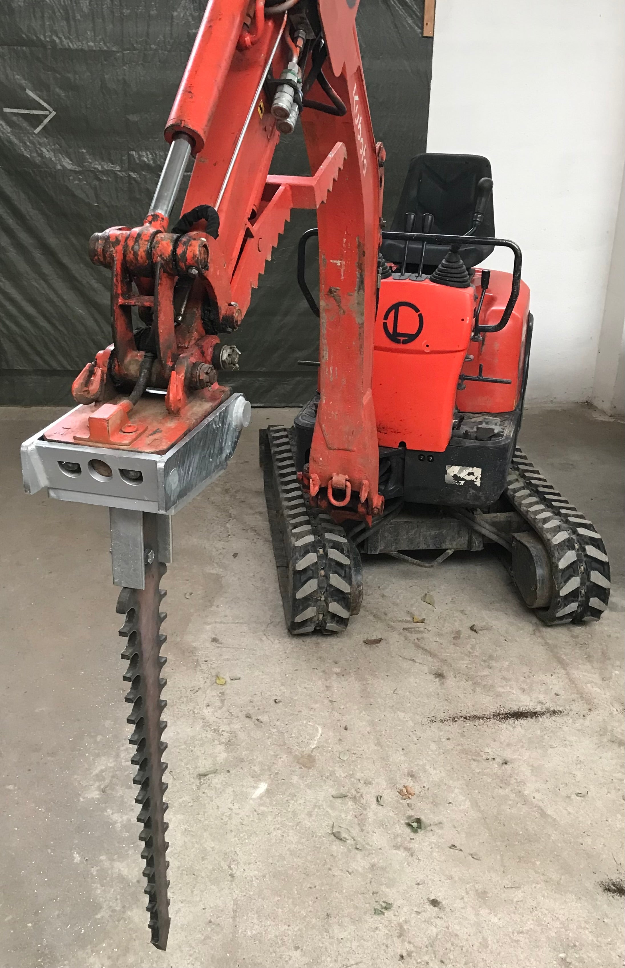 Wurzel Säge 75cm für Lönartz Universalhalter für Minibagger