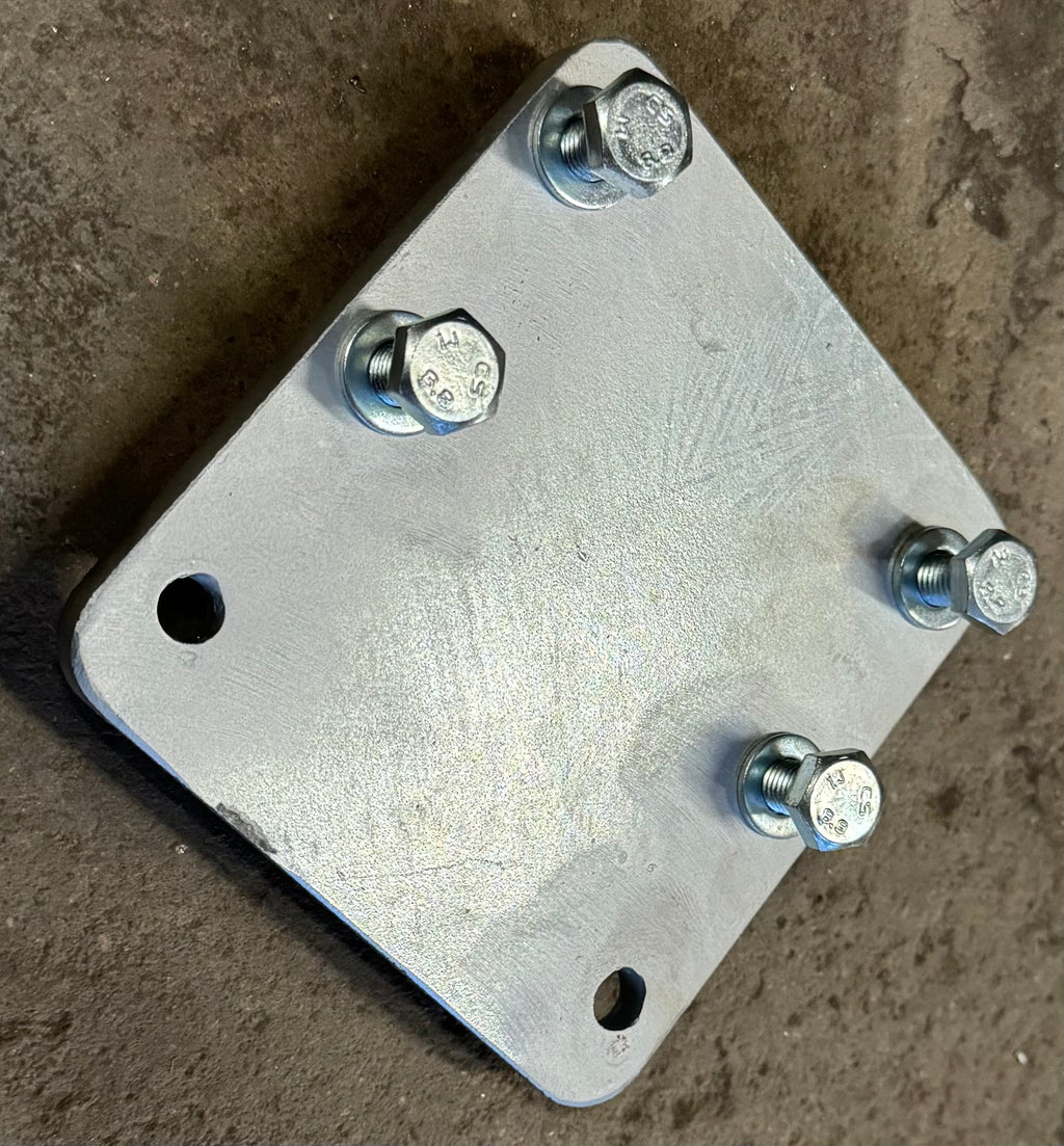 PKW Anhänger Stützrad Erhöhung 50mm, Materialstärke 10mm verzinkt