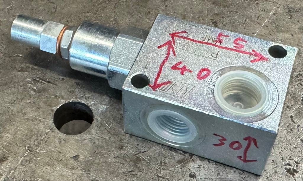 Hydraulik Druckbegrenzungsventil 3/8" 80-300 bar für Baggerdaumen 2-8t