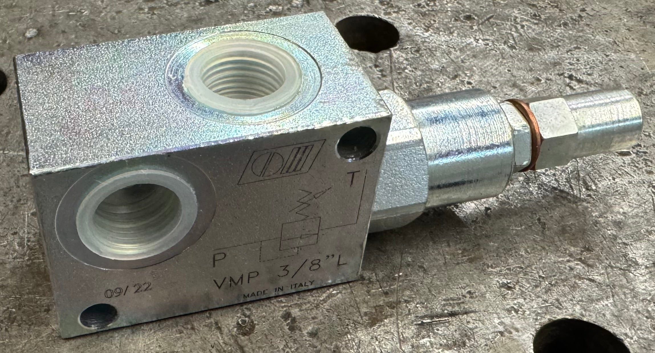 Hydraulik Druckbegrenzungsventil 3/8" 80-300 bar für Baggerdaumen 2-8t
