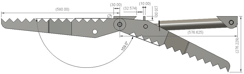 Lönartz Hydraulischer Baggerdaumen für Minibagger bis 2t verzinkt