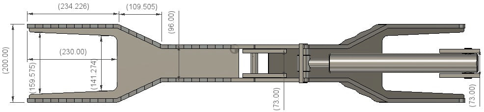 Lönartz Hydraulischer Baggerdaumen für Minibagger bis 2t verzinkt