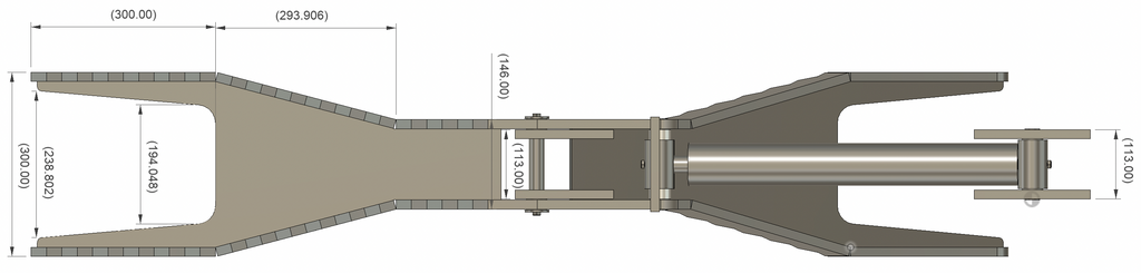 Lönartz Hydraulischer Baggerdaumen für Bagger bis 5t verzinkt