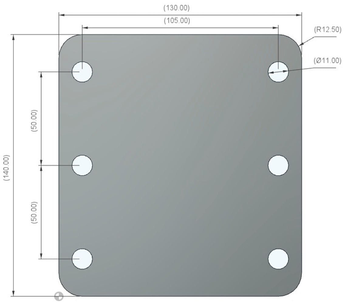 PKW Anhänger Stützrad Erhöhung 50mm, Materialstärke 10mm verzinkt