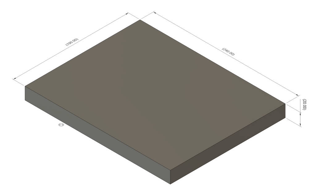 Platte 20mm passend für MS01 Koppelhaken